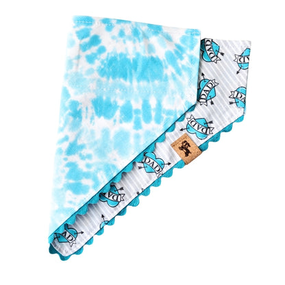 Blue Dad - Reversible Dog Collar Bandana