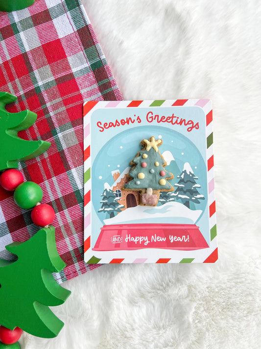 Season's Greetings Mini Christmas Tree Cookie