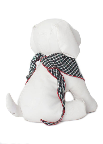 Red Nosed Reindeer Black Plaid Bandana