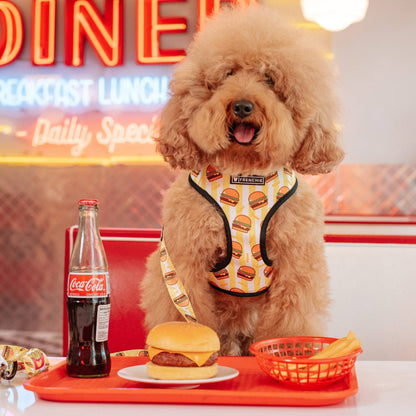 Frenchie Duo Reversible Harness - Burger N Fries