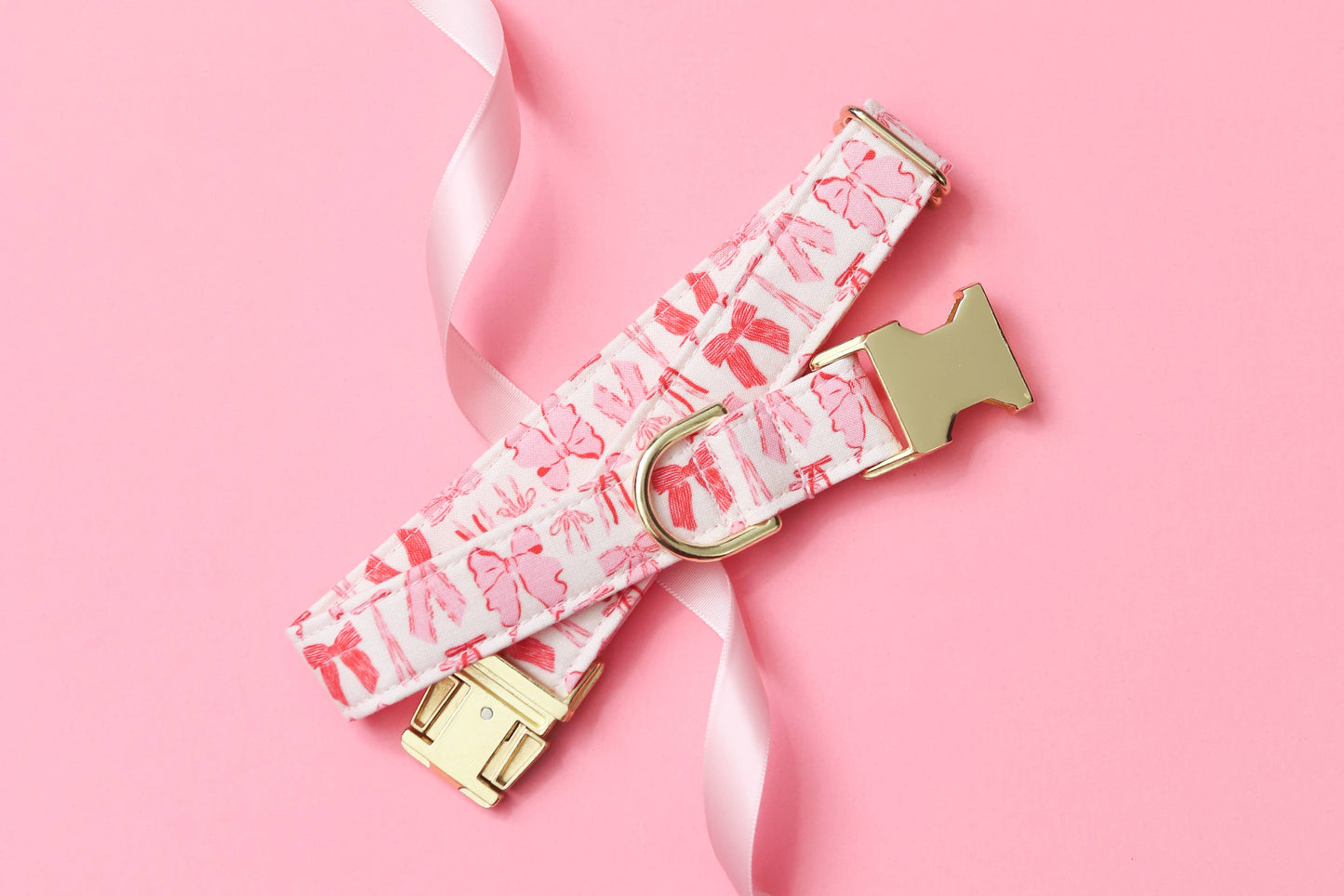 Pink Bows Dog Collar