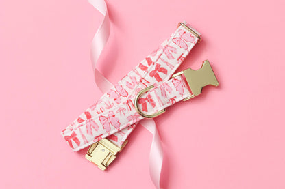 Pink Bows Dog Collar
