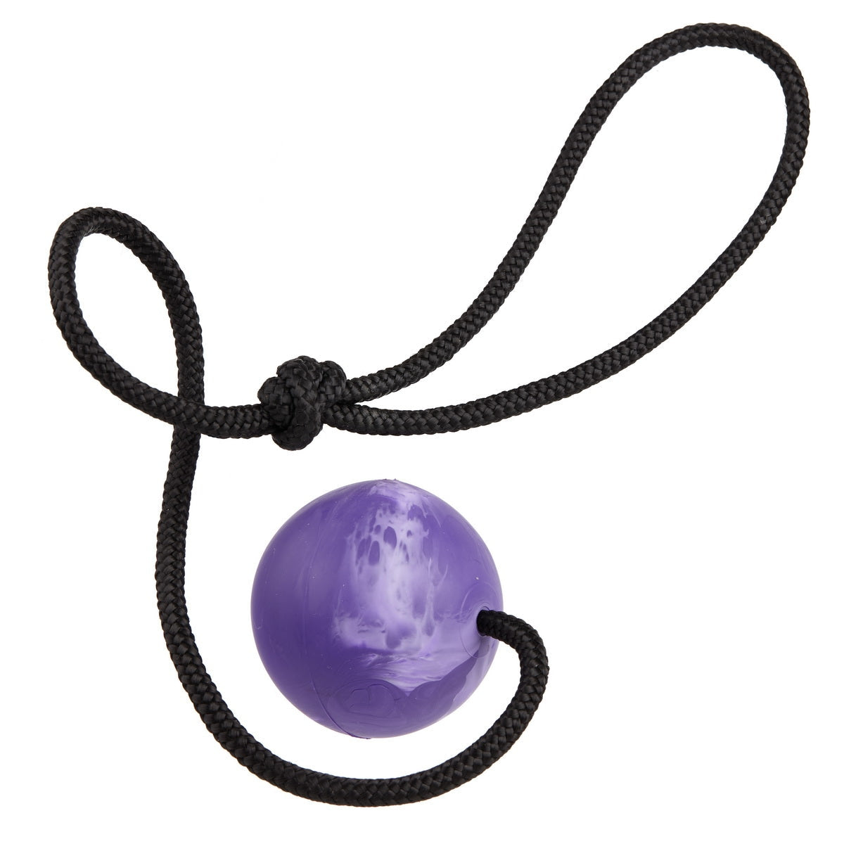 Rubber Euro Ball with Rope - Assorted Colors/Sizes