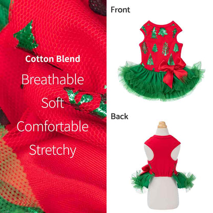 Christmas Tree Dog Tutu Dress