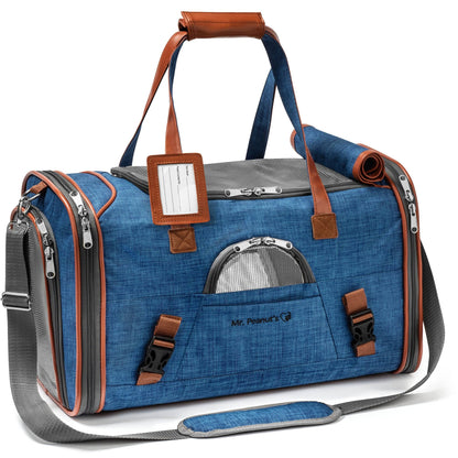 Mr. Peanut's Gold Series Airline Capable Pet Carrier - Deja Blue