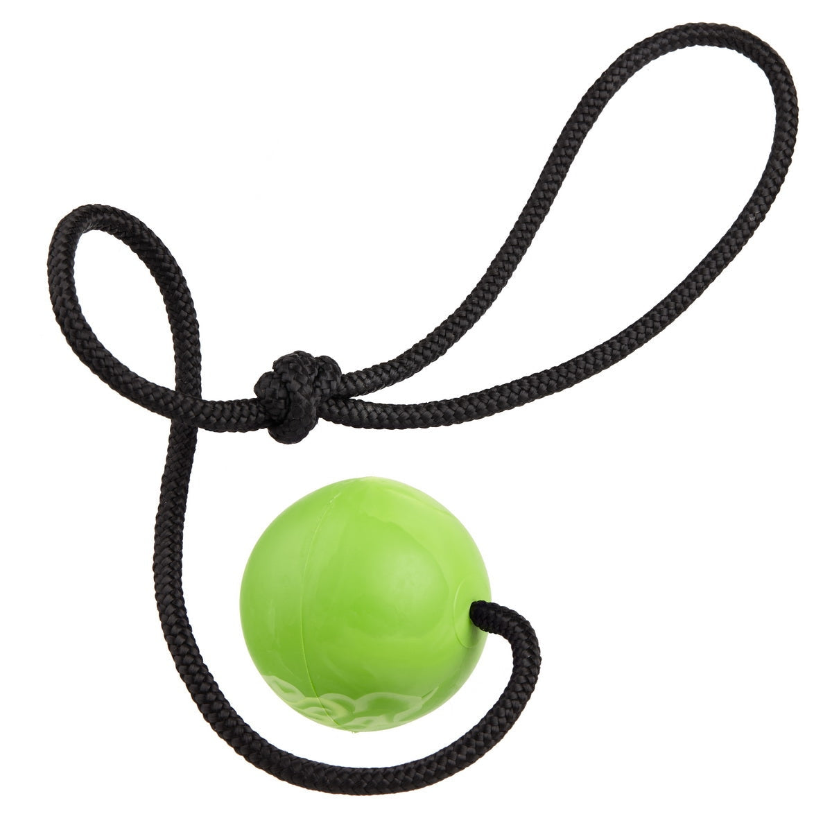 Rubber Euro Ball with Rope - Assorted Colors/Sizes