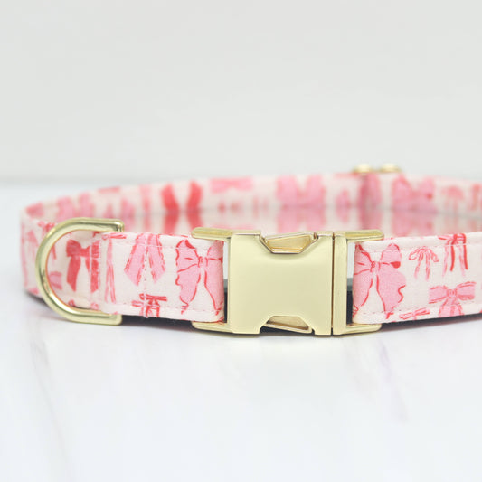 Pink Bows Dog Collar