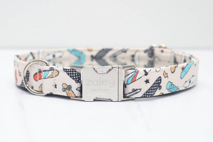 Skateboard Grunge Retro Dog Collar