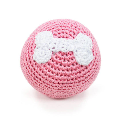 Juguete de crochet - Bola de hueso rosa