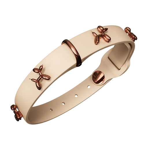 SANDDOG DOG COLLAR  - BEIGE
