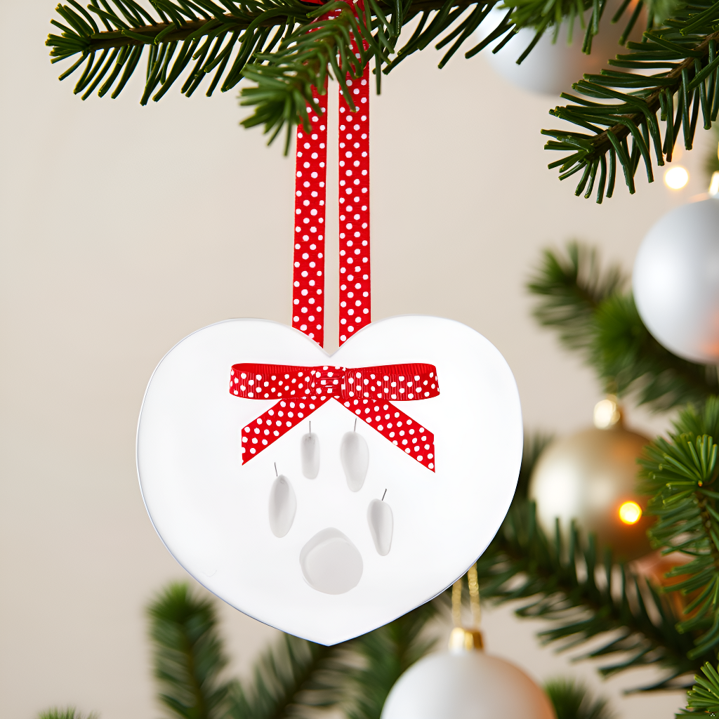 Pawprints Keepsake Hanging Holiday Ornament