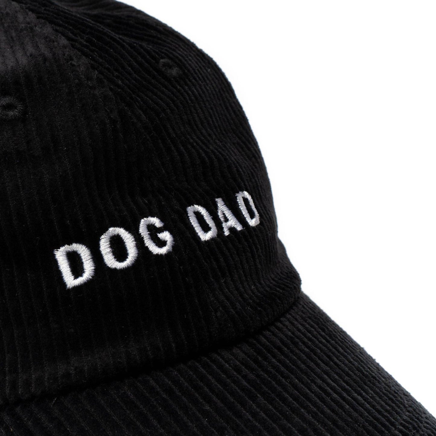 Black Corduroy Dog Dad Hat
