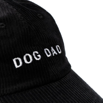 Black Corduroy Dog Dad Hat