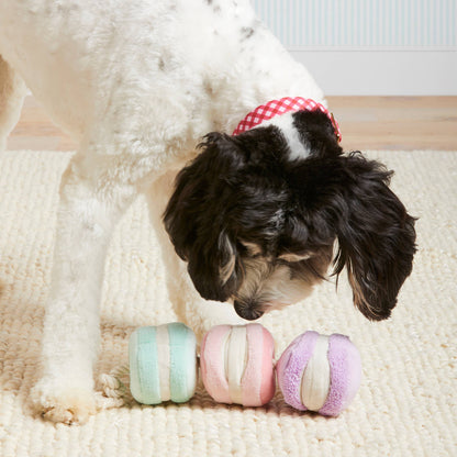 Juguete interactivo para perros con forma de macarrón