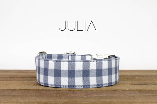French Blue Gingham Collar