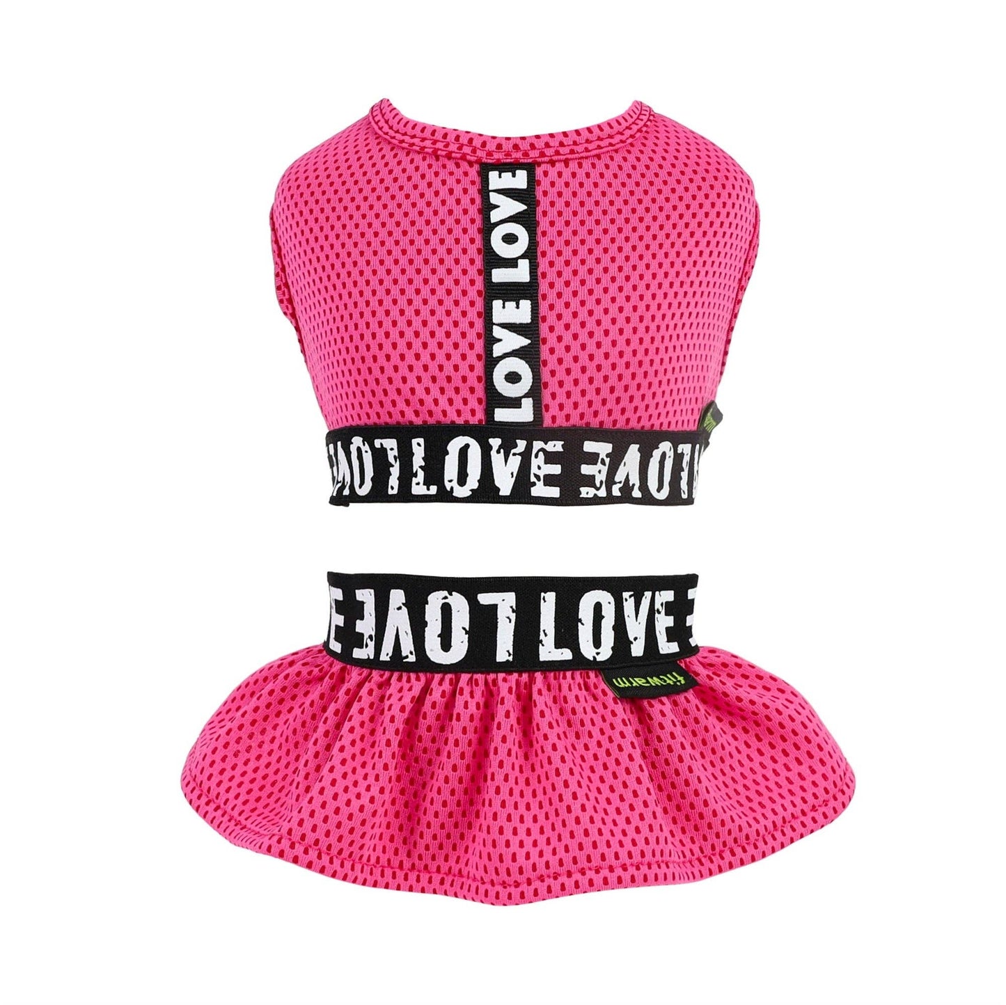 Hot Pink Athleisure 2 Piece Dress