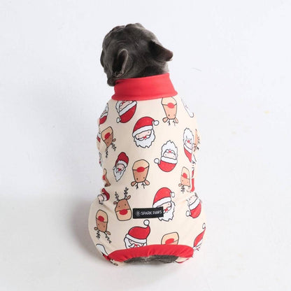 Dog Christmas Pajama - Santa and Rudolph