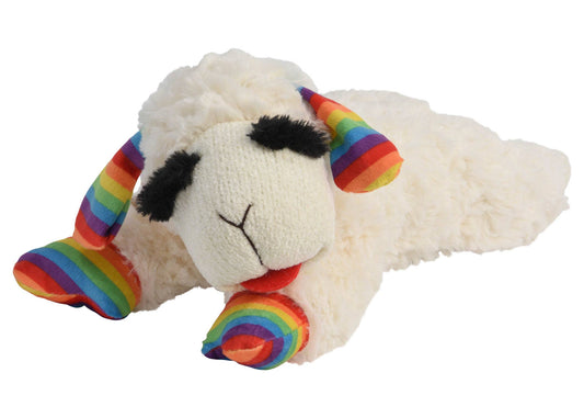 Peluche para perros Multipet Rainbow Lamb Chop de 10,5"