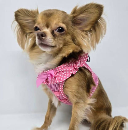 American River Polka Dot Dog Harness - Pink