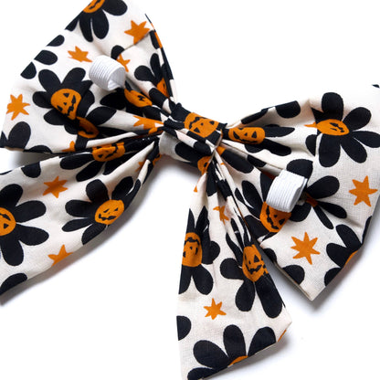 Pumpkin Flower Petals Sailor Bow