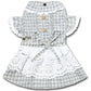 'I love Poochi' Classical Fashion Plaid Dog Dress Grey