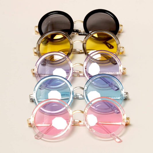 Dog Trendy Colorful Round Sunglasses