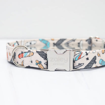 Skateboard Grunge Retro Dog Collar
