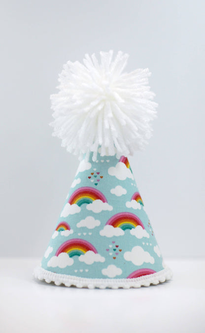 Rainbow Cloud Party Hat