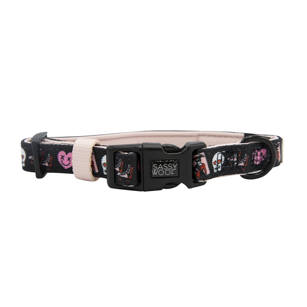 Harley quinn dog collar and sales leash set