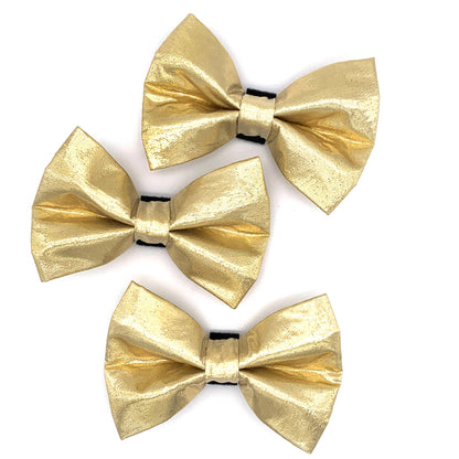 Gold Dog Bow Tie