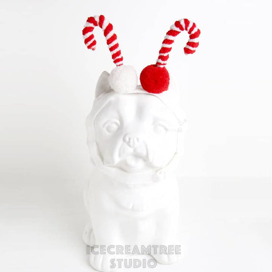 Diadema navideña con forma de caña de azúcar para perro