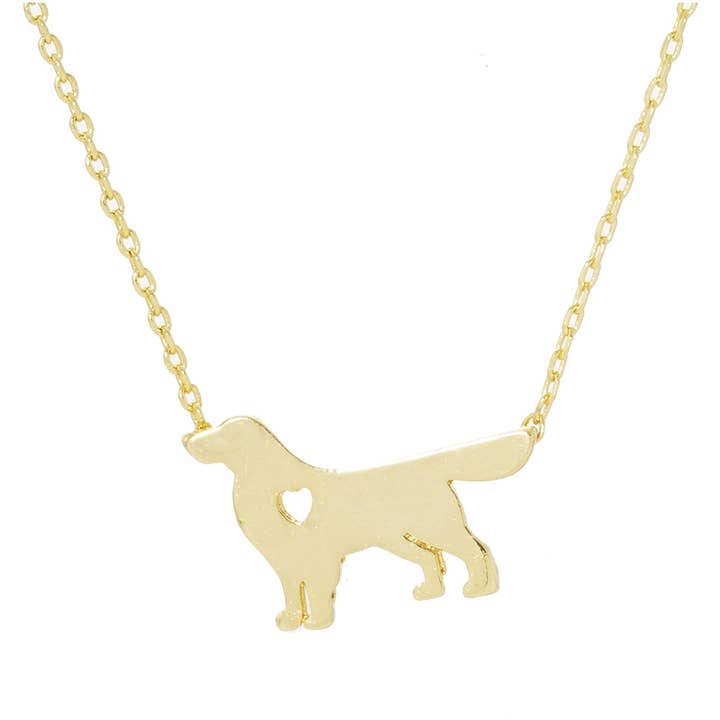 Gold Dipped Brass Dog Necklace