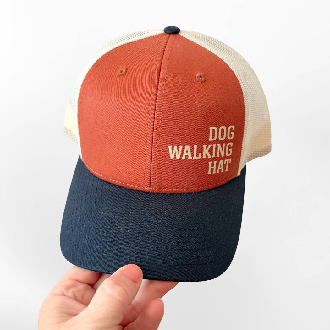 "Dog Walking Hat" Tri-Tone Trucker Hat