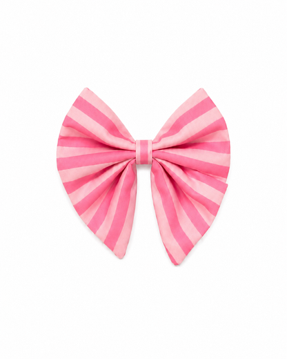 Pink on Pink Striped Bow