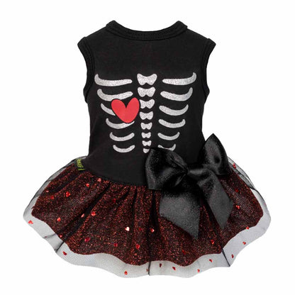Halloween Skeleton Dog Dress