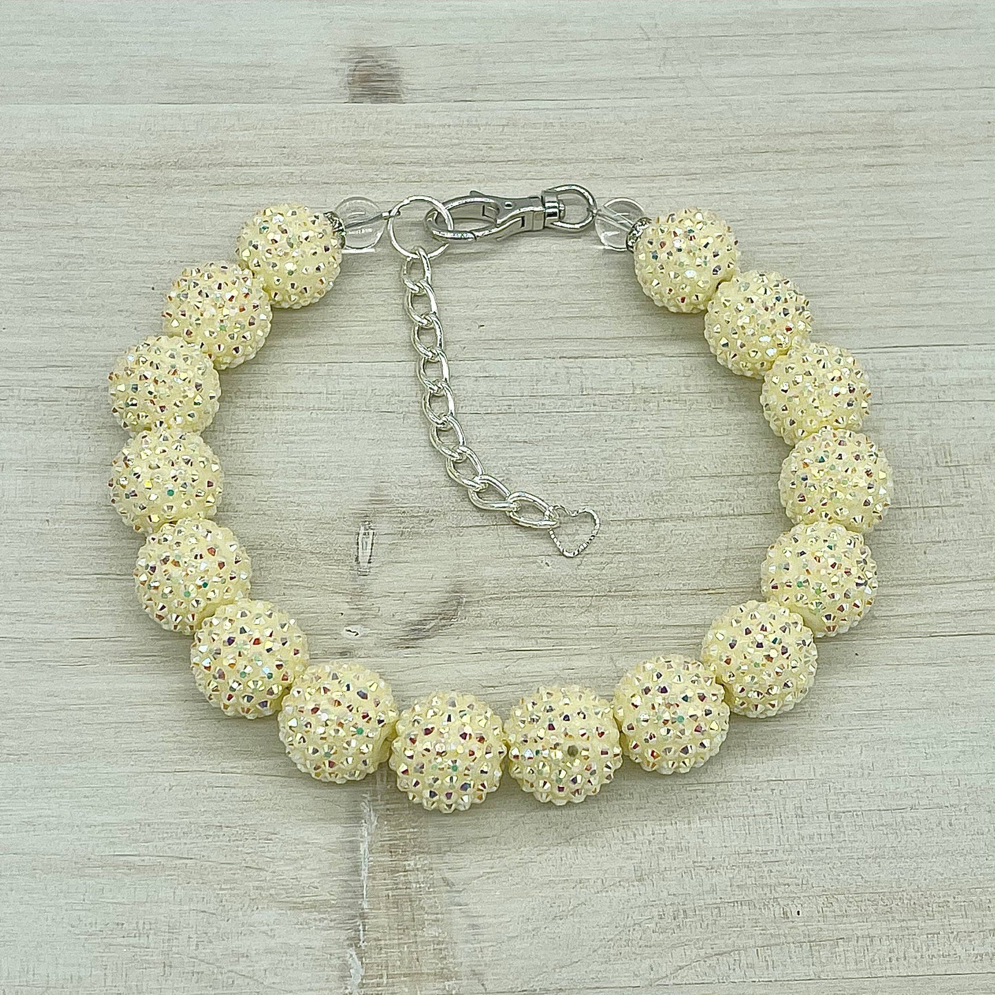 Buttercup Yellow Rhinestone Dog Necklace