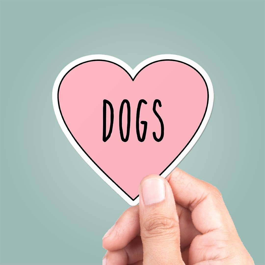 Love Dogs Heart Sticker Vinyl Decal