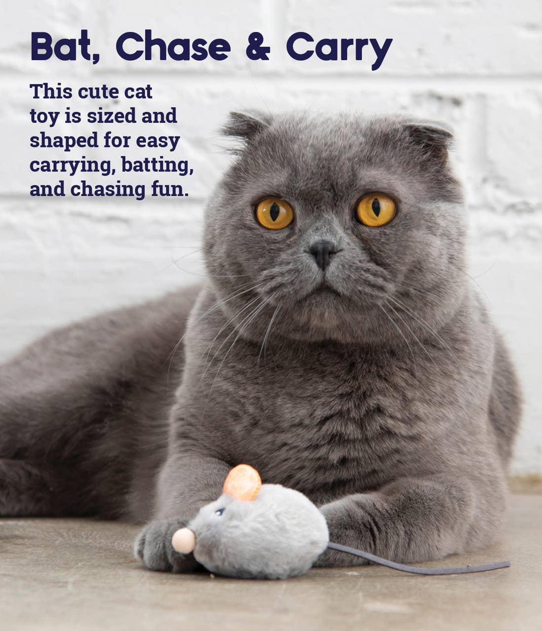 Catstages Squeak Squeak Mouse Grey