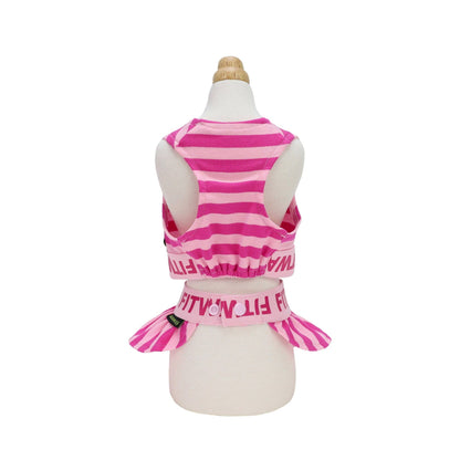 Pink Striped 2 Piece Dog Dress
