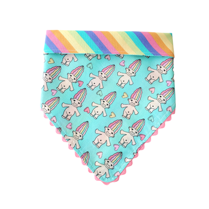 Bandana reversible para collar de perro Love Trolls