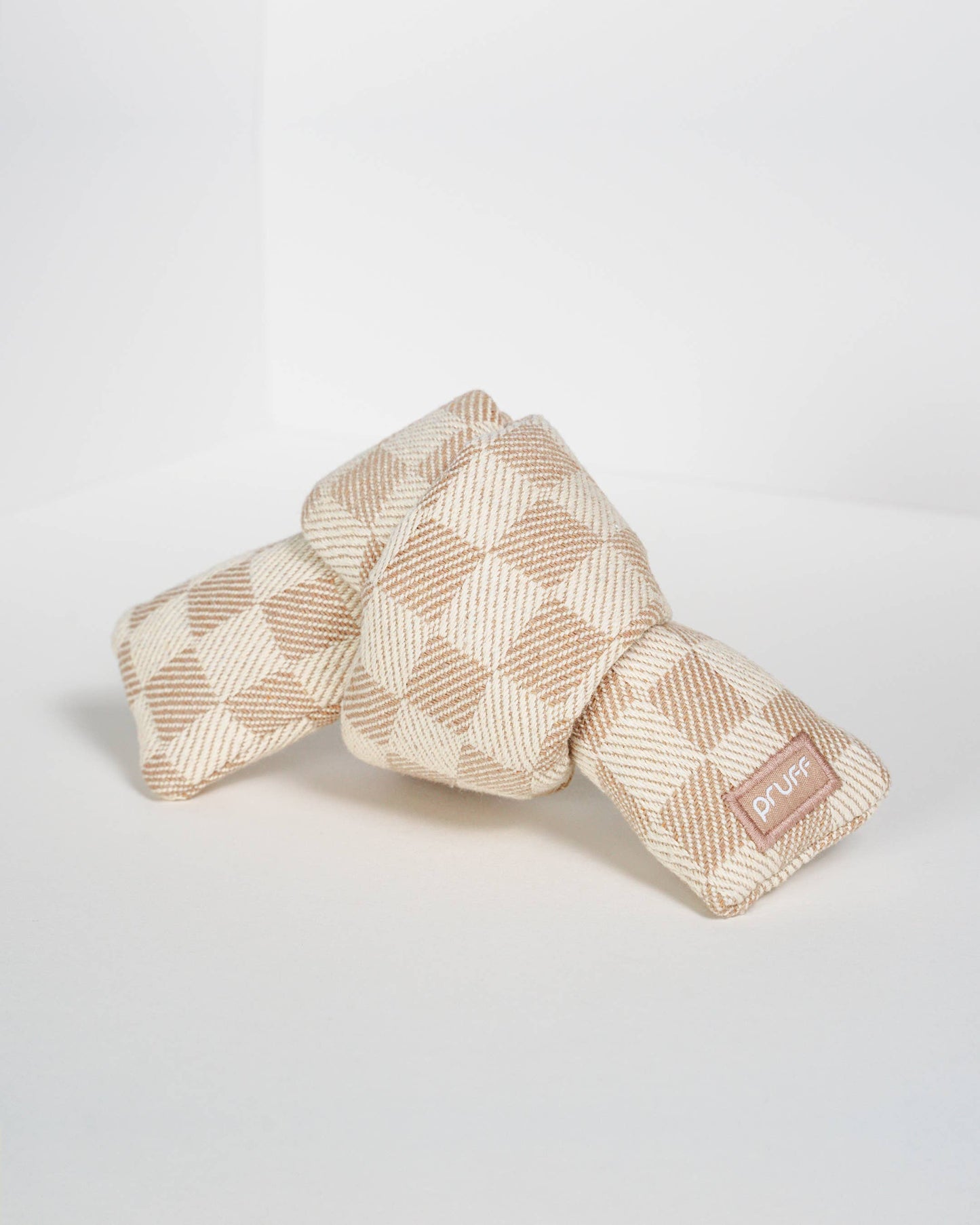 Checkered Knot Plush Dog Toy