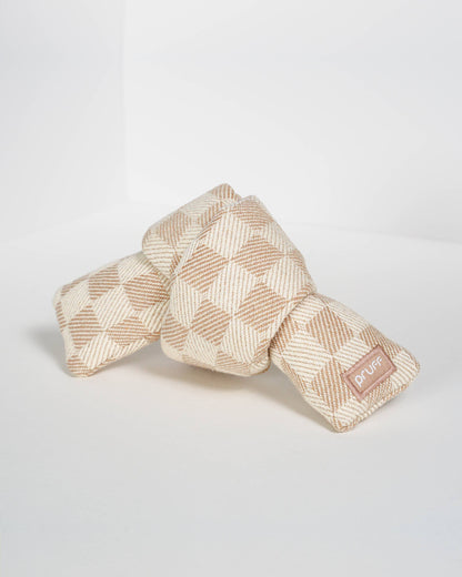 Checkered Knot Plush Dog Toy