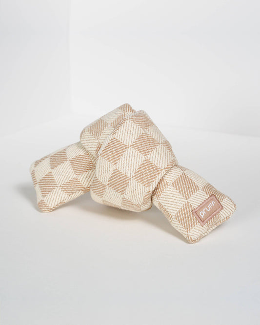 Checkered Knot Plush Dog Toy