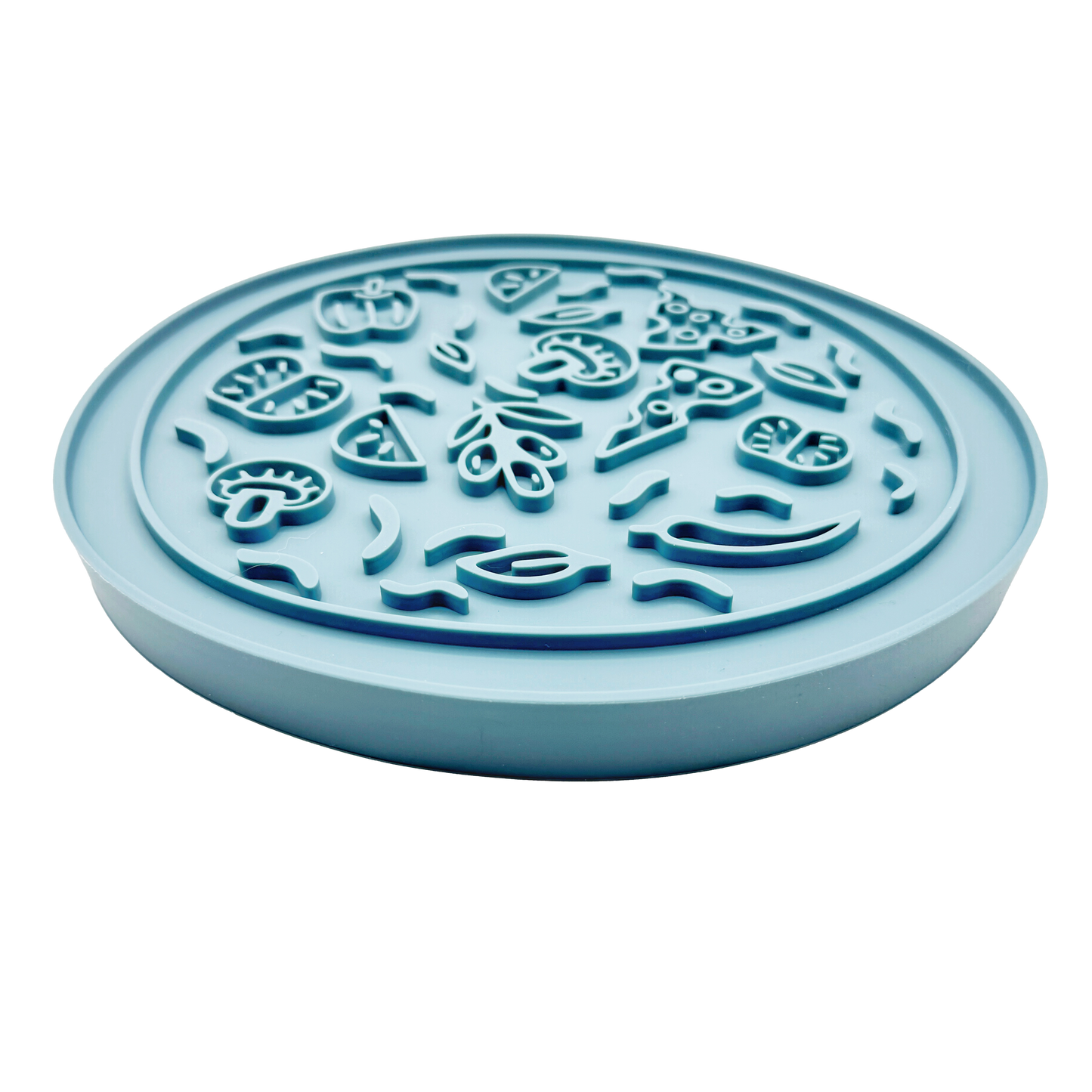 Pizza Snack Mat: 2-in-1 Lick Mat Slow Feed Bowl Combo