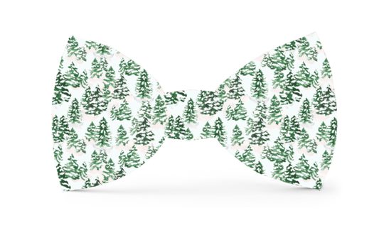 Gray Malin x TFD Snowy Pines Dog Bow Tie