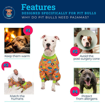 Pitter's Full Pit bull Pajamas
