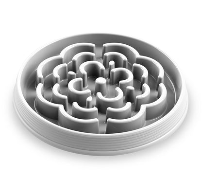 Medallion Slow Feeder Bowl - Grey