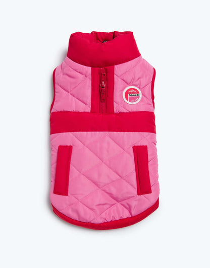 Fab Ski Quilted Dog Vest Pink