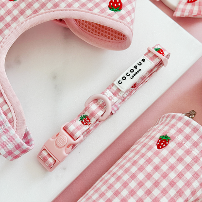 Strawberry Picnic Dog Collar