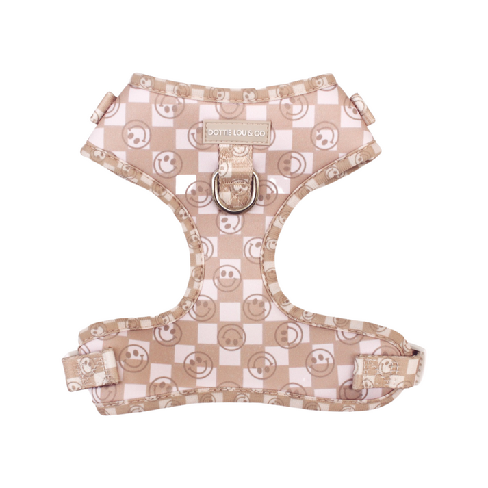 Checked Out in Smiles Adjustable Dog Harness